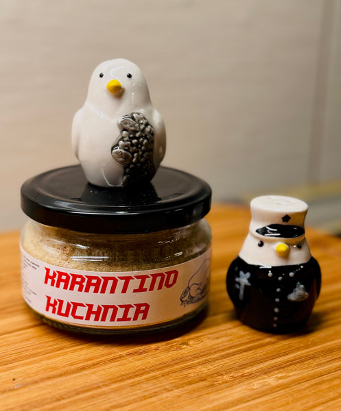 Keramikiniai pingvinai druskai ir pipirams